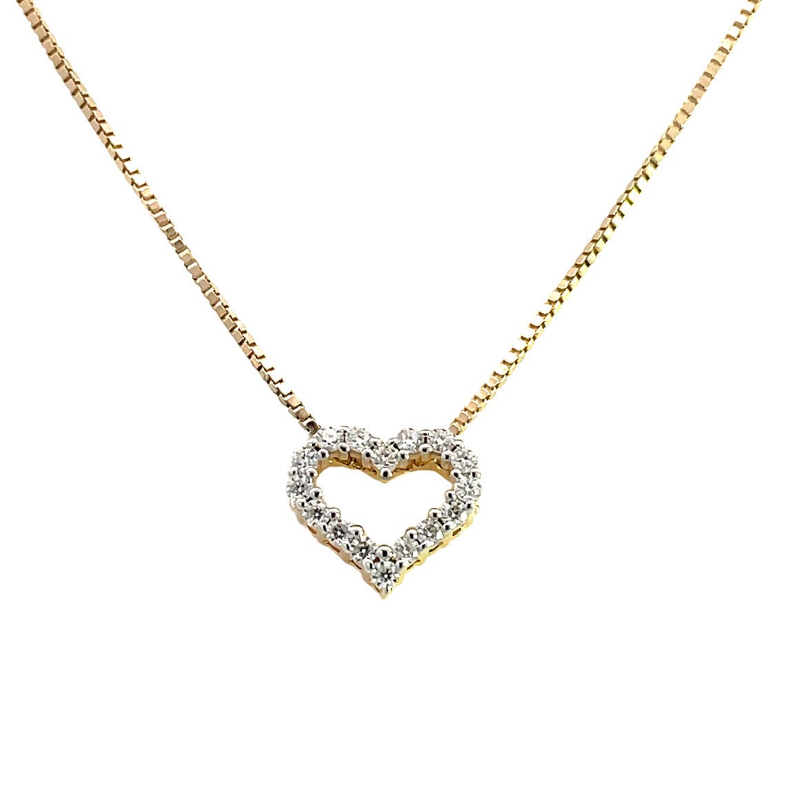 Georgini Heart 0.15ct in 9ct Yellow Gold Pendant