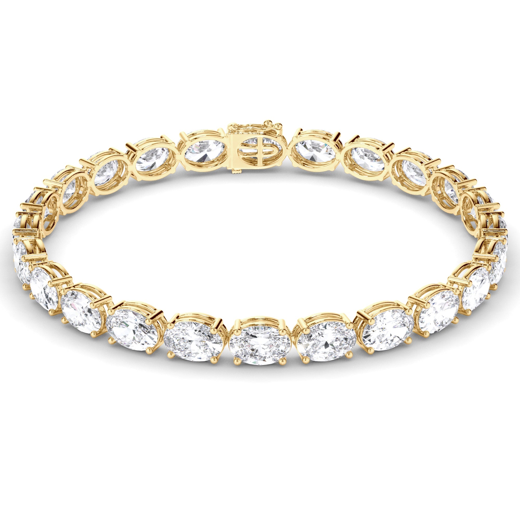 Oval Cut Laboratory Grown Diamond Tennis Bracelet