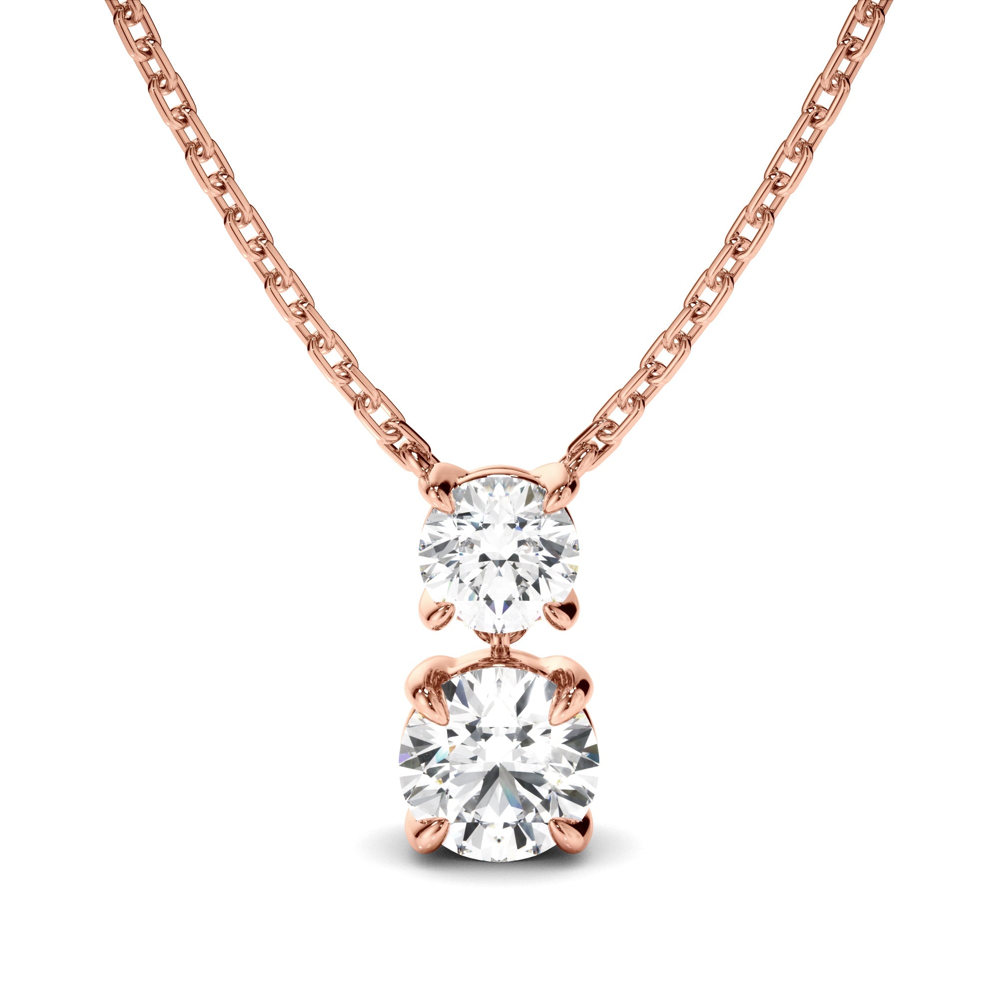 Round Brilliant Cut Diamond Drop Pendant