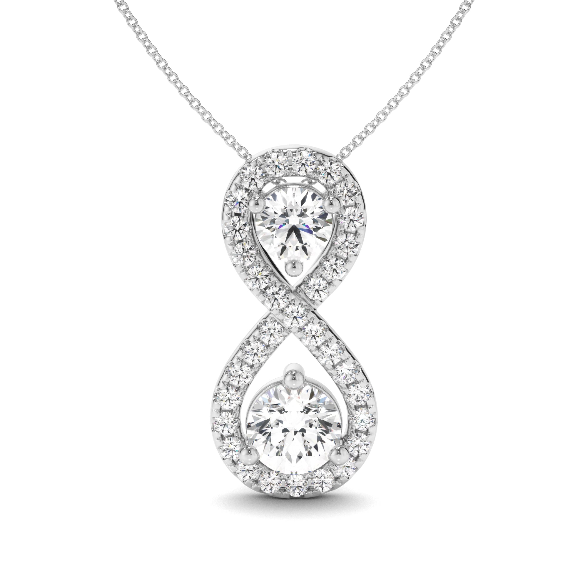 Round Brilliant Cut Diamond Infinity Pendant