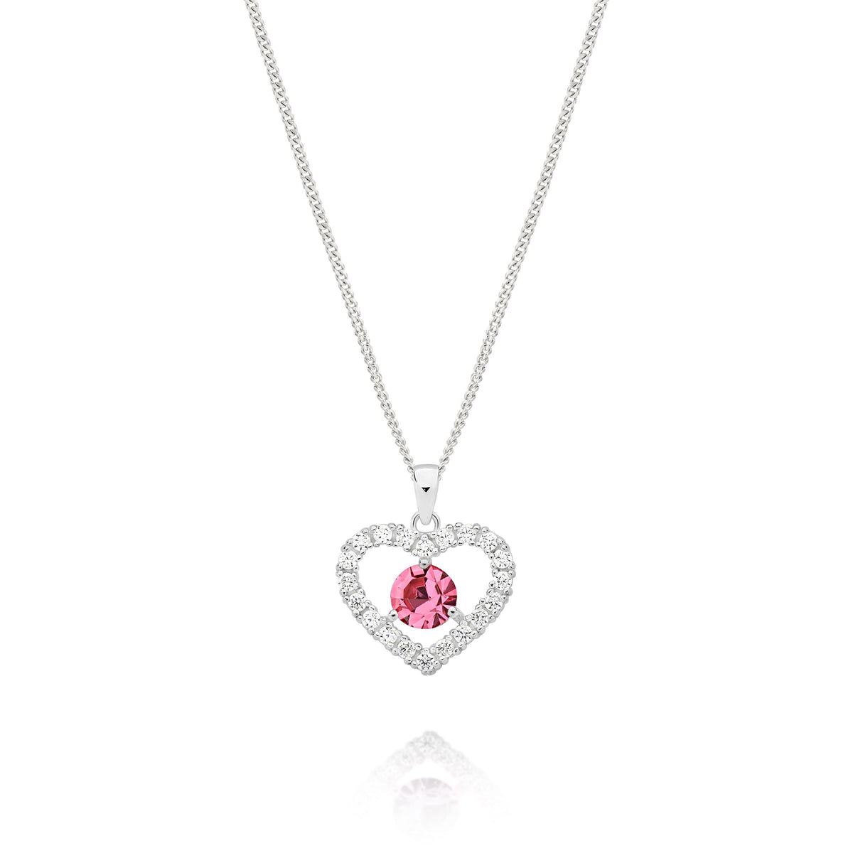 Silver OCTOBER Birthstone Pendant