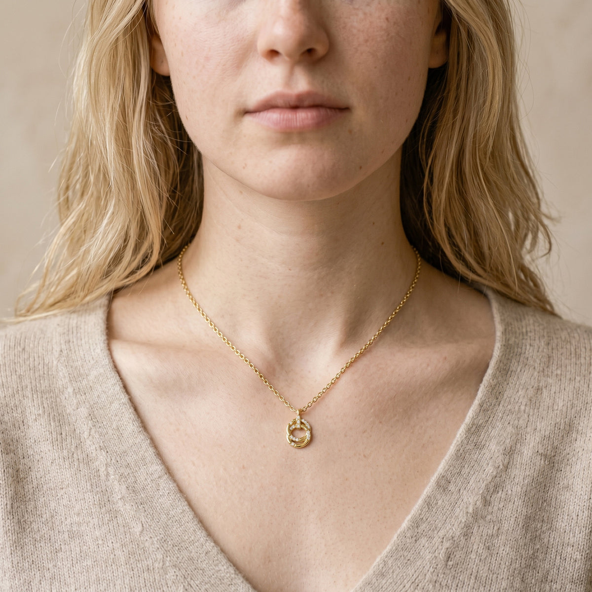 GEORGINI ALCHEMY COUTURE LINK PENDANT GOLD