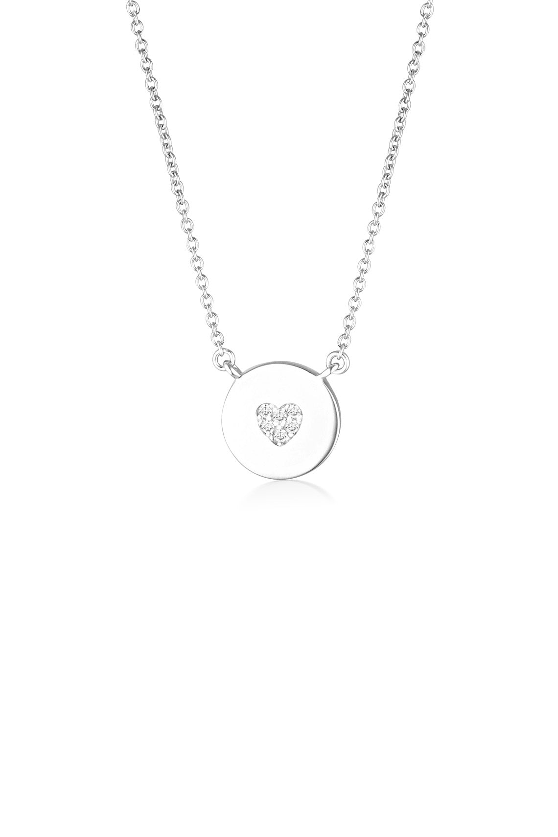 ROCK STAR HEART DISC SILVER PENDANT