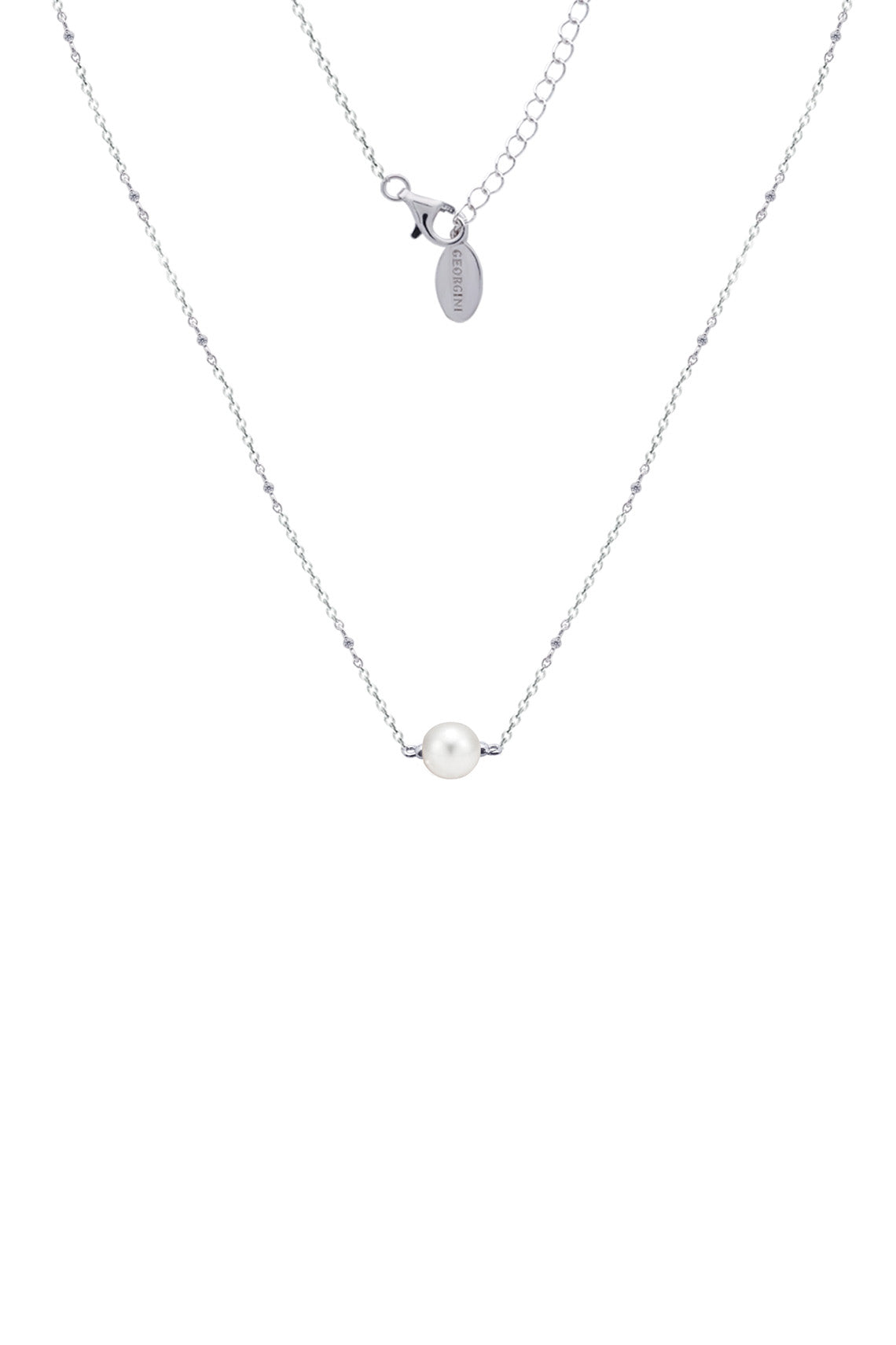 RED CARPET GLOBE NECKLACE SILVER