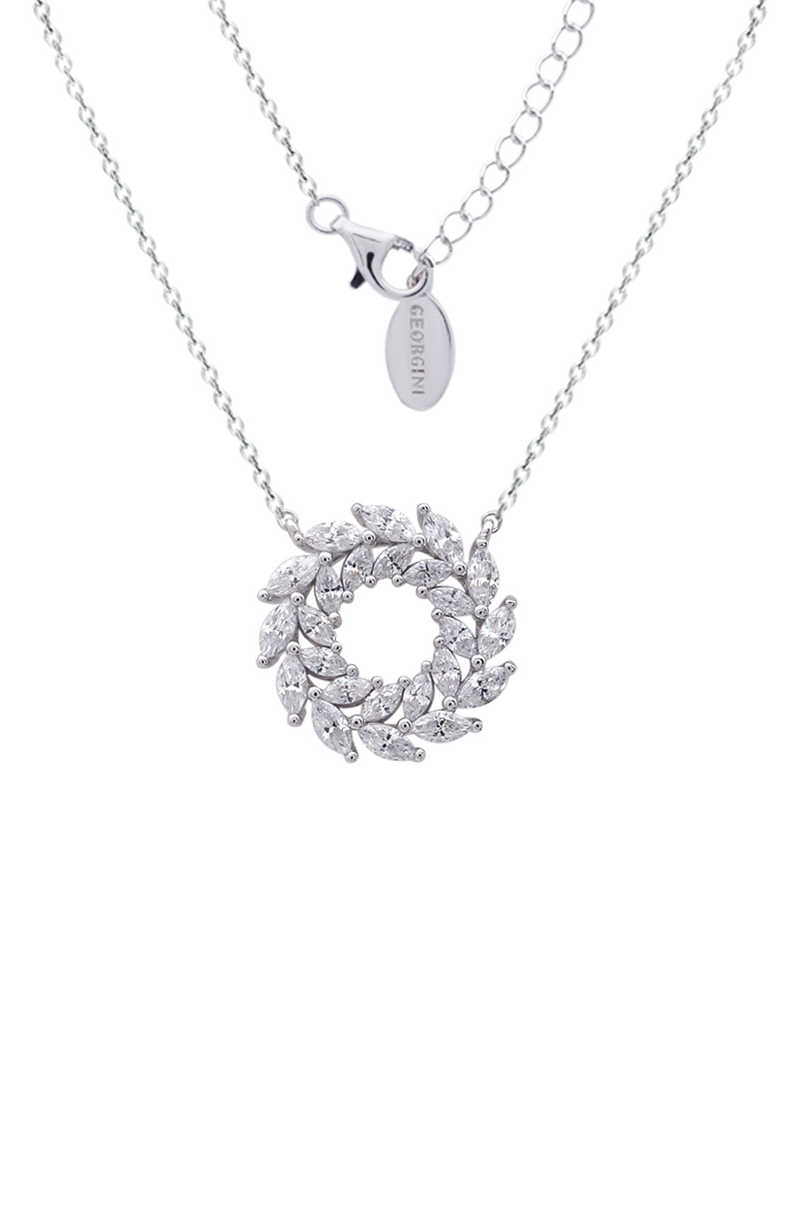 A CHRISTMAS JOURNEY WREATH PENDANT SILVER