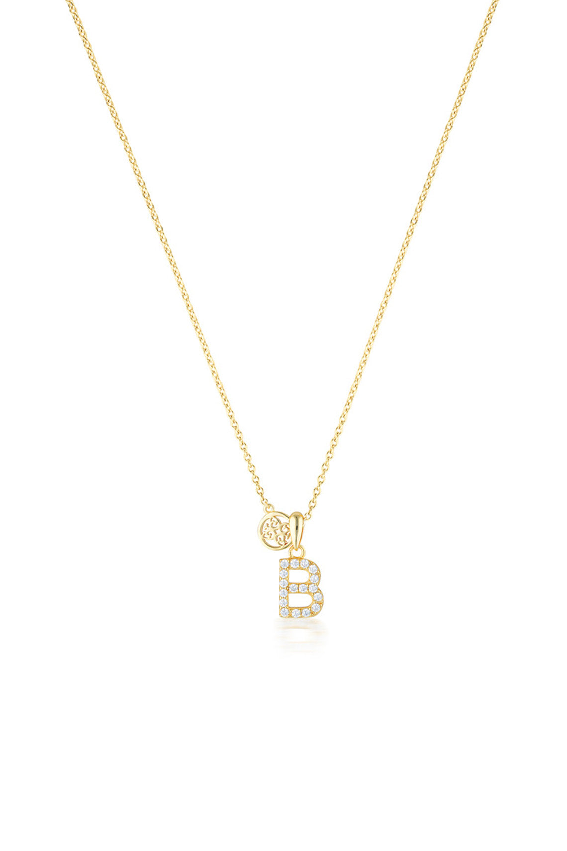 LUXURY LETTERS B INITIAL PENDANT GOLD