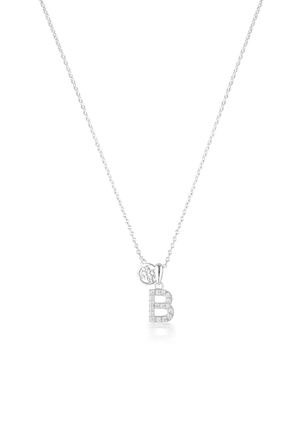 LUXURY LETTERS B INITIAL PENDANT SILVER