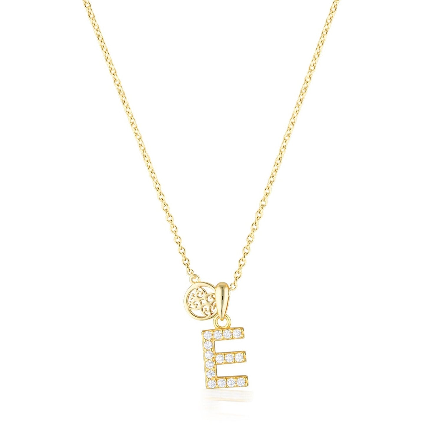 Georgini Luxury Letters E Initial Pendant Gold