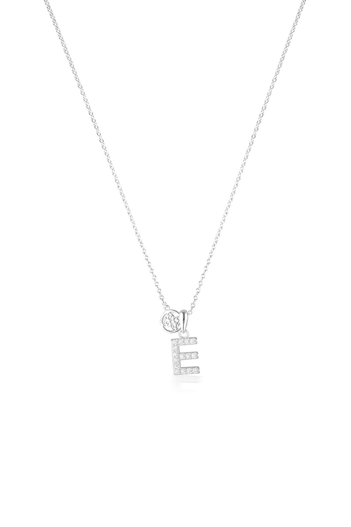 LUXURY LETTERS E INITIAL PENDANT SILVER