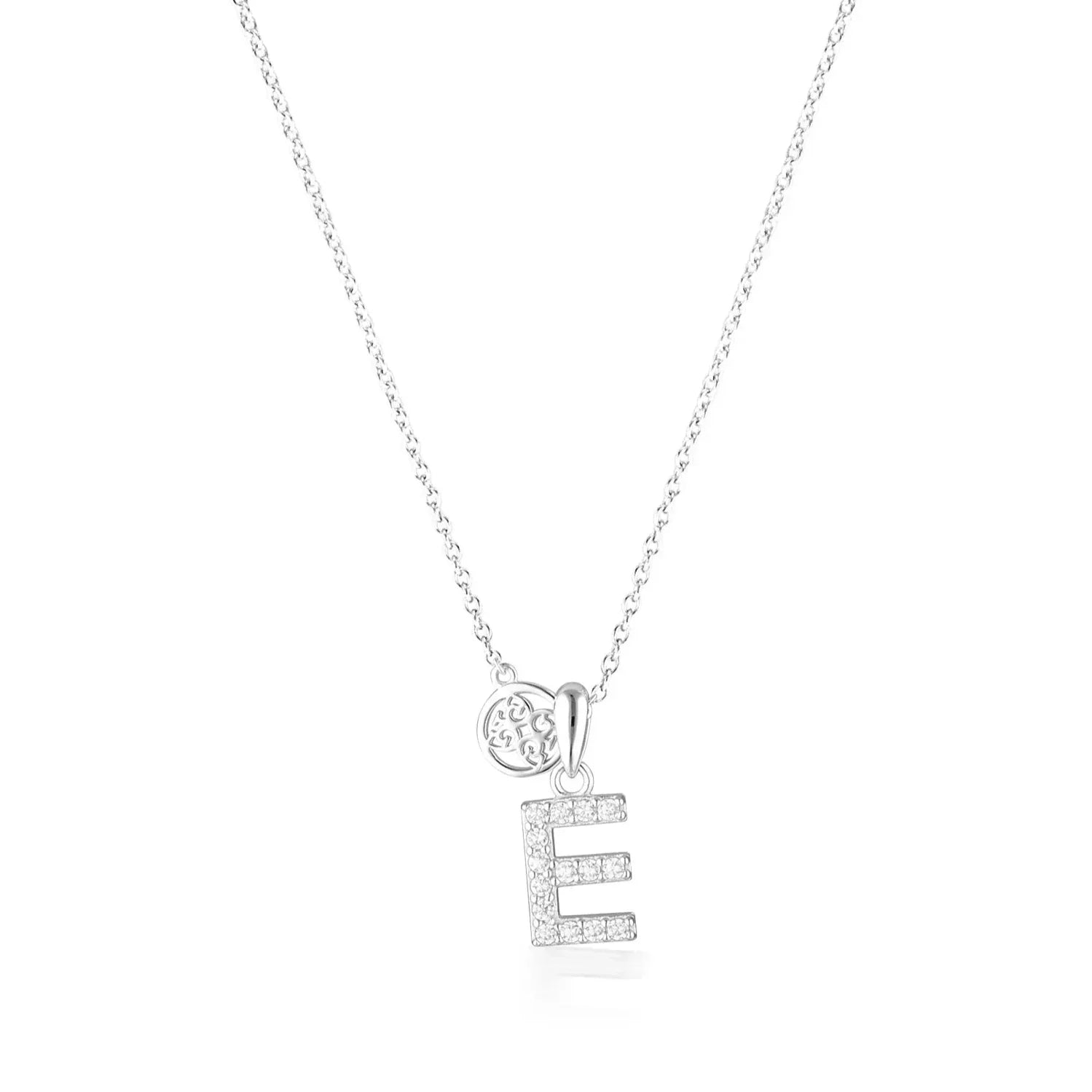Georgini Luxury Letters E Initial Pendant Silver