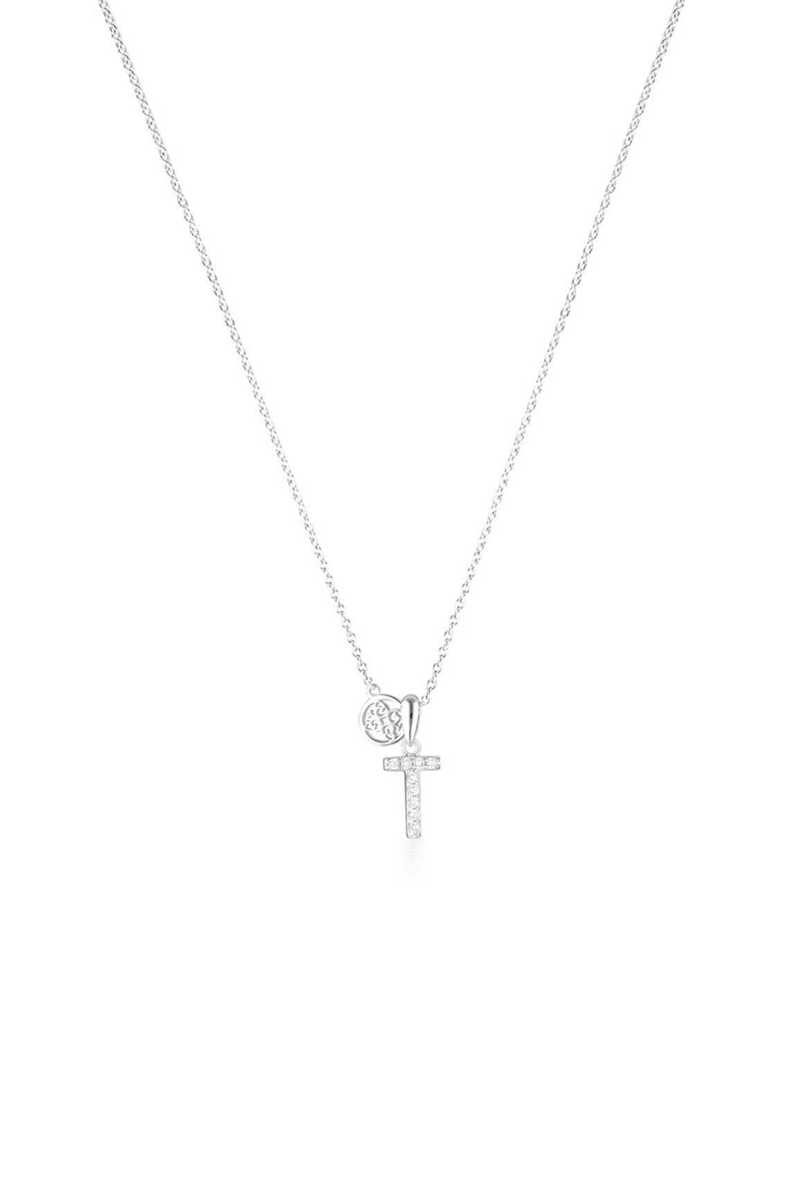 LUXURY LETTERS T INITIAL PENDANT SILVER