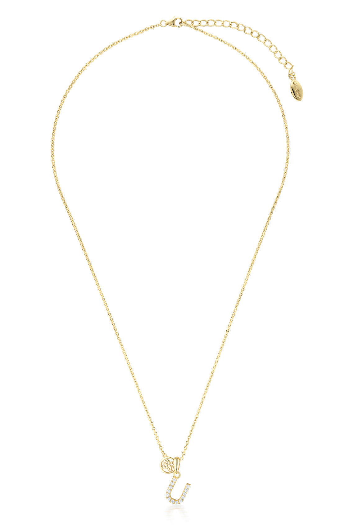 LUXURY LETTERS U INITIAL PENDANT GOLD