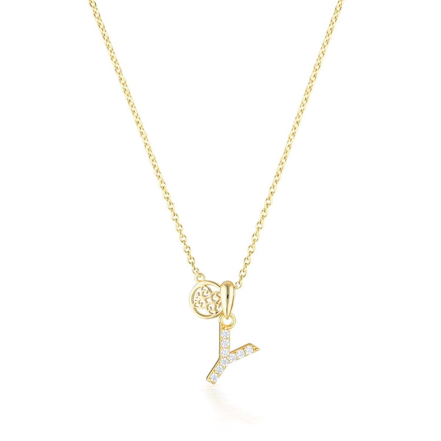Georgini Luxury Letters Y Initial Pendant Gold