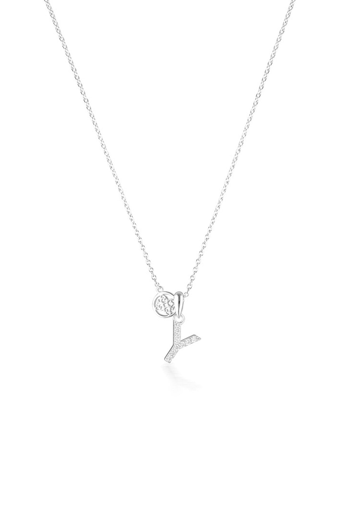 LUXURY LETTERS Y INITIAL PENDANT SILVER
