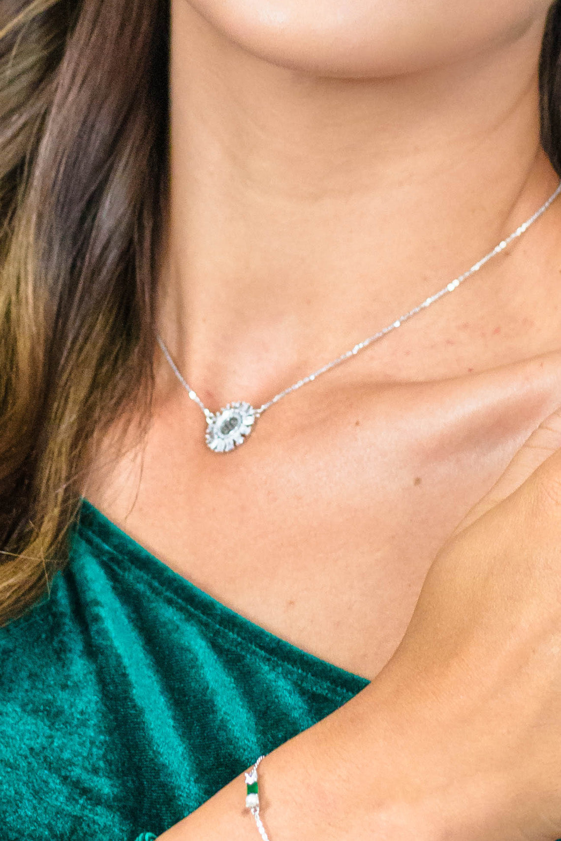MY ONLY SUNSHINE BAGUETTE PENDANT SILVER