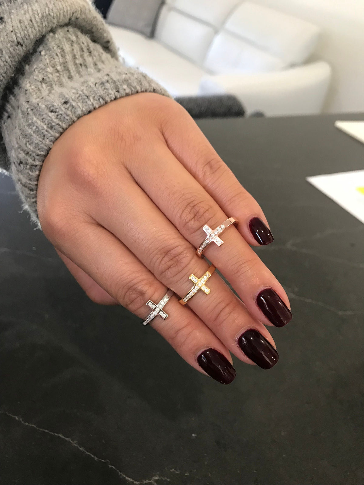 SPIRITUS WRAP CROSS RING SILVER