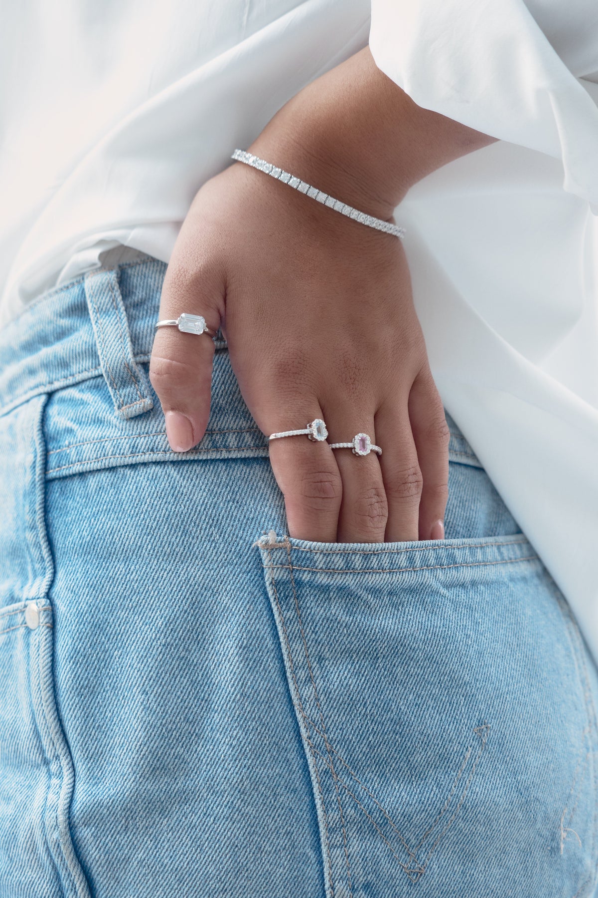 PARIS AQUAMARINE RING SILVER