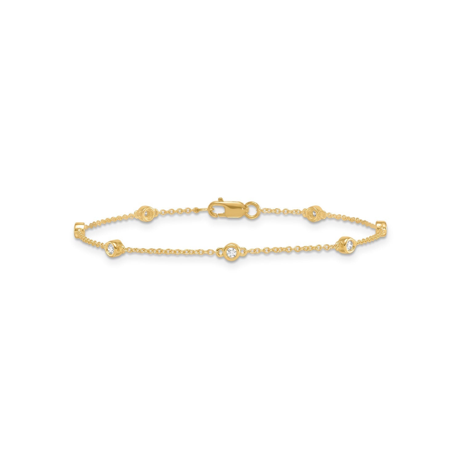 0.15ct Lab Grown Diamond Bracelet in 9ct Yellow Gold