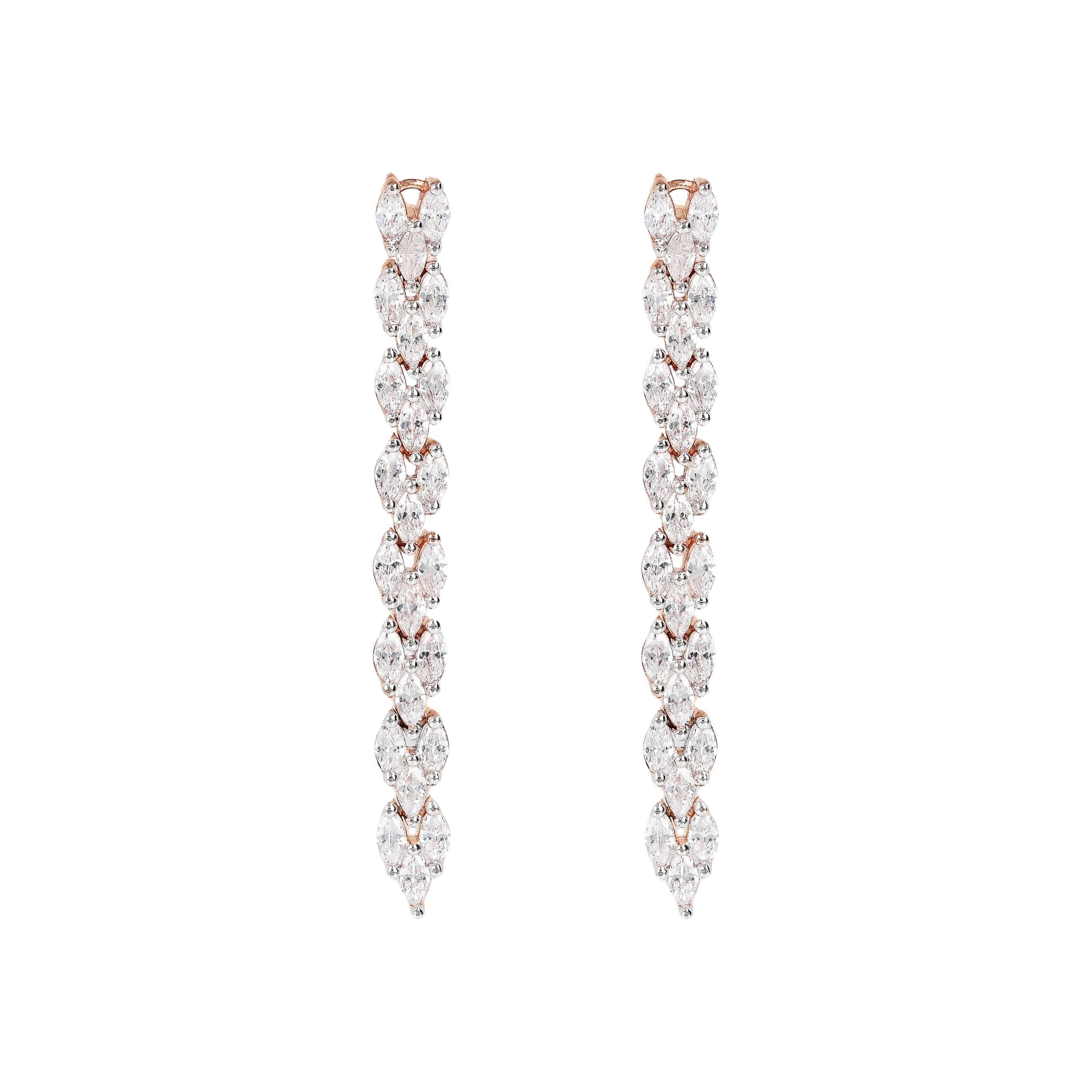 Bronzallure Cubic Zirconia Long Pendant Earrings