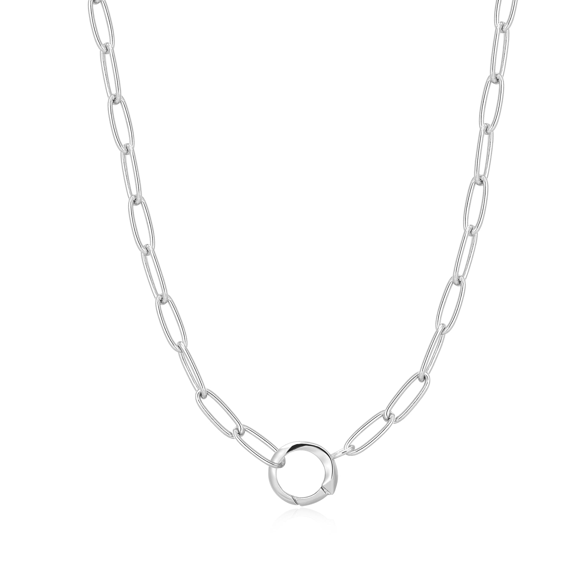 Ania Haie Silver Link Charm Chain Connector Necklace
