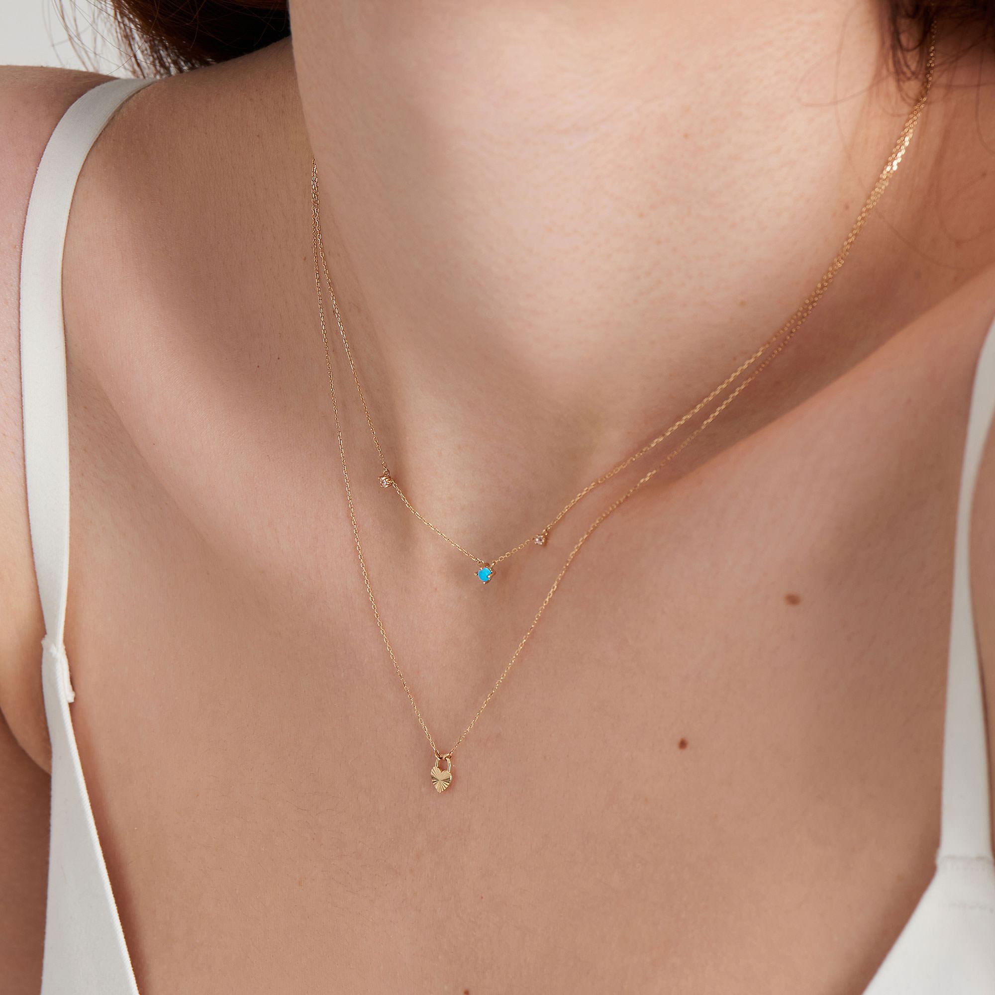 Ania Haie 14ct Gold Heart Padlock Necklace