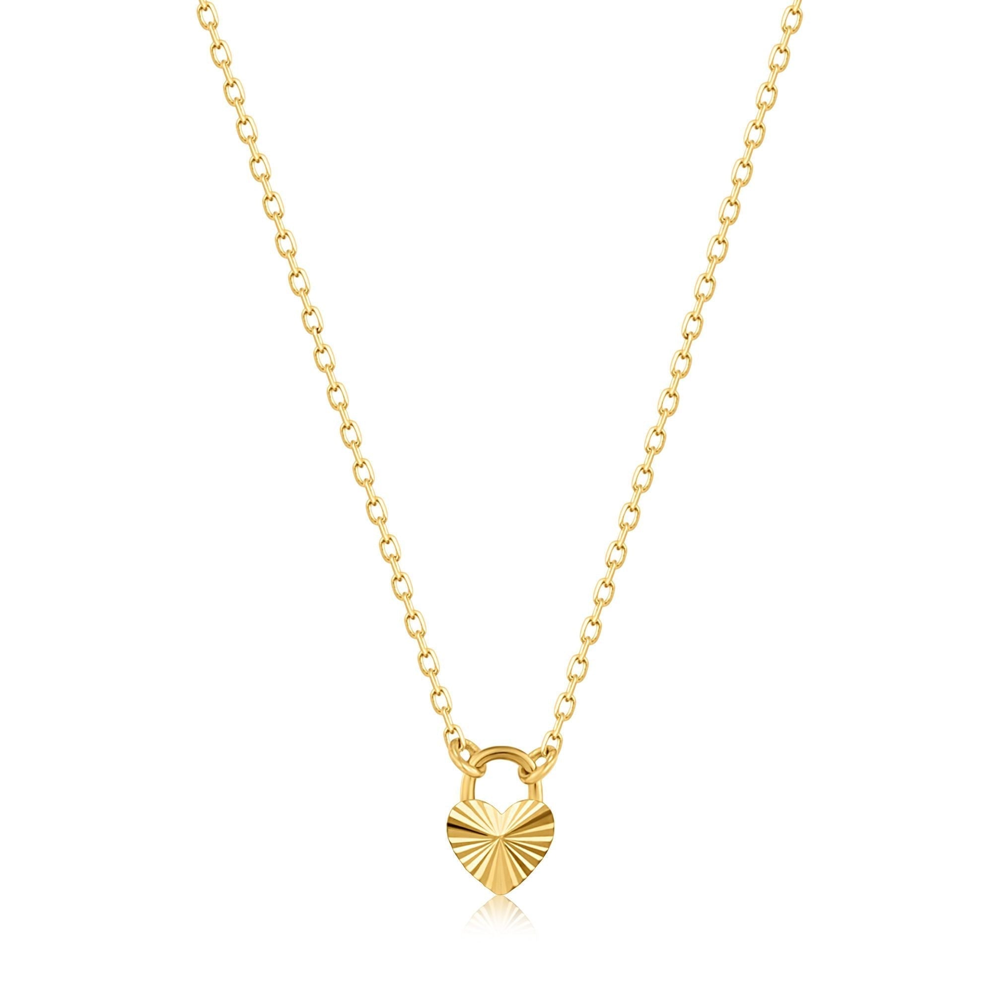 Ania Haie 14ct Gold Heart Padlock Necklace