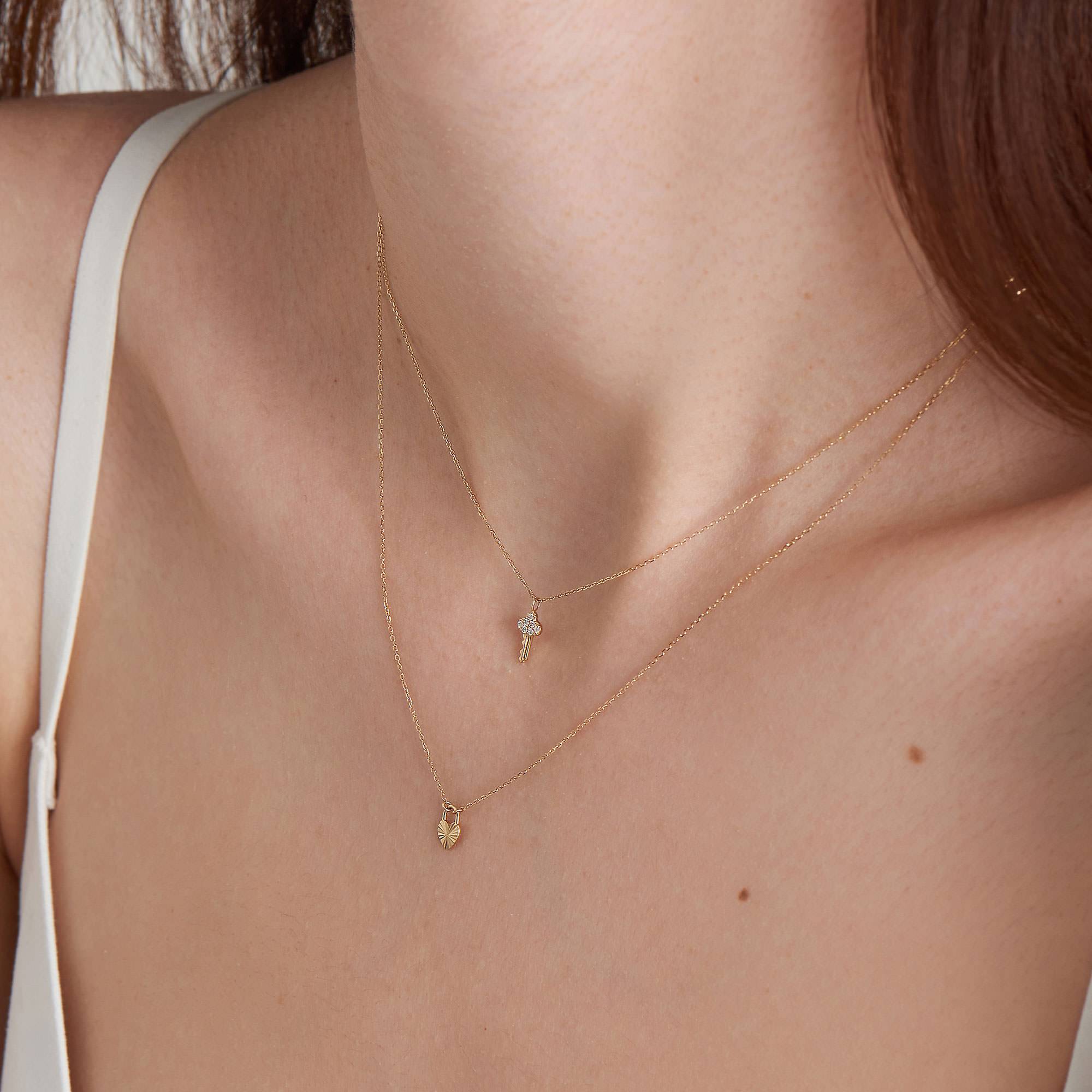 Ania Haie 14ct Gold Heart Padlock Necklace