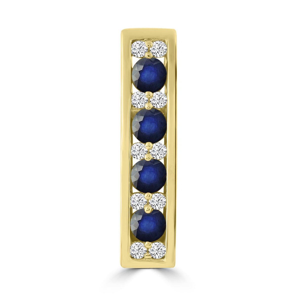 Diamond Saphhire Pendant with 0.10ct Diamonds in 9ct Yellow Gold - P-20514BS-010-Y