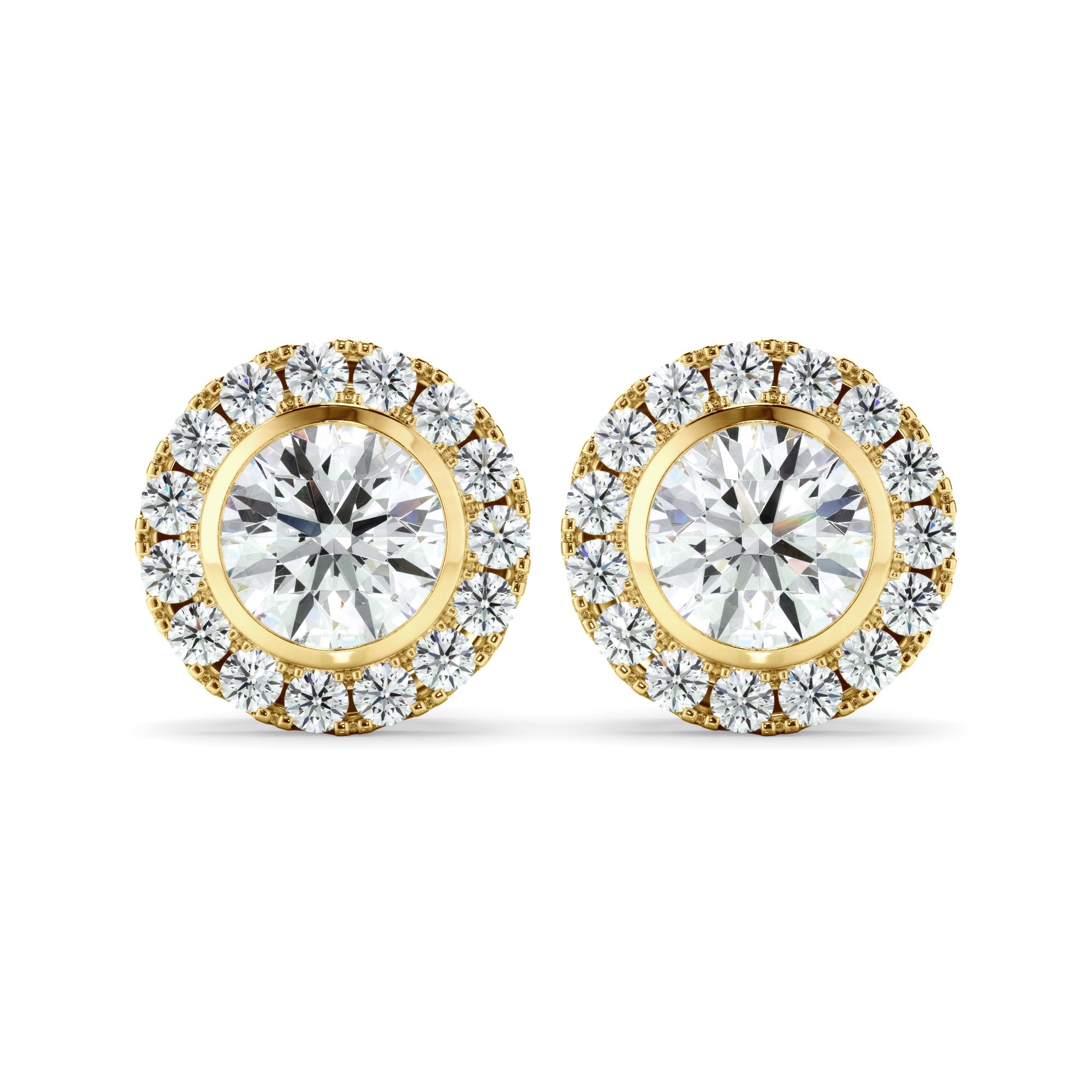 0.70ct Round Brilliant Cut Lab Grown Diamond Halo Necklet
