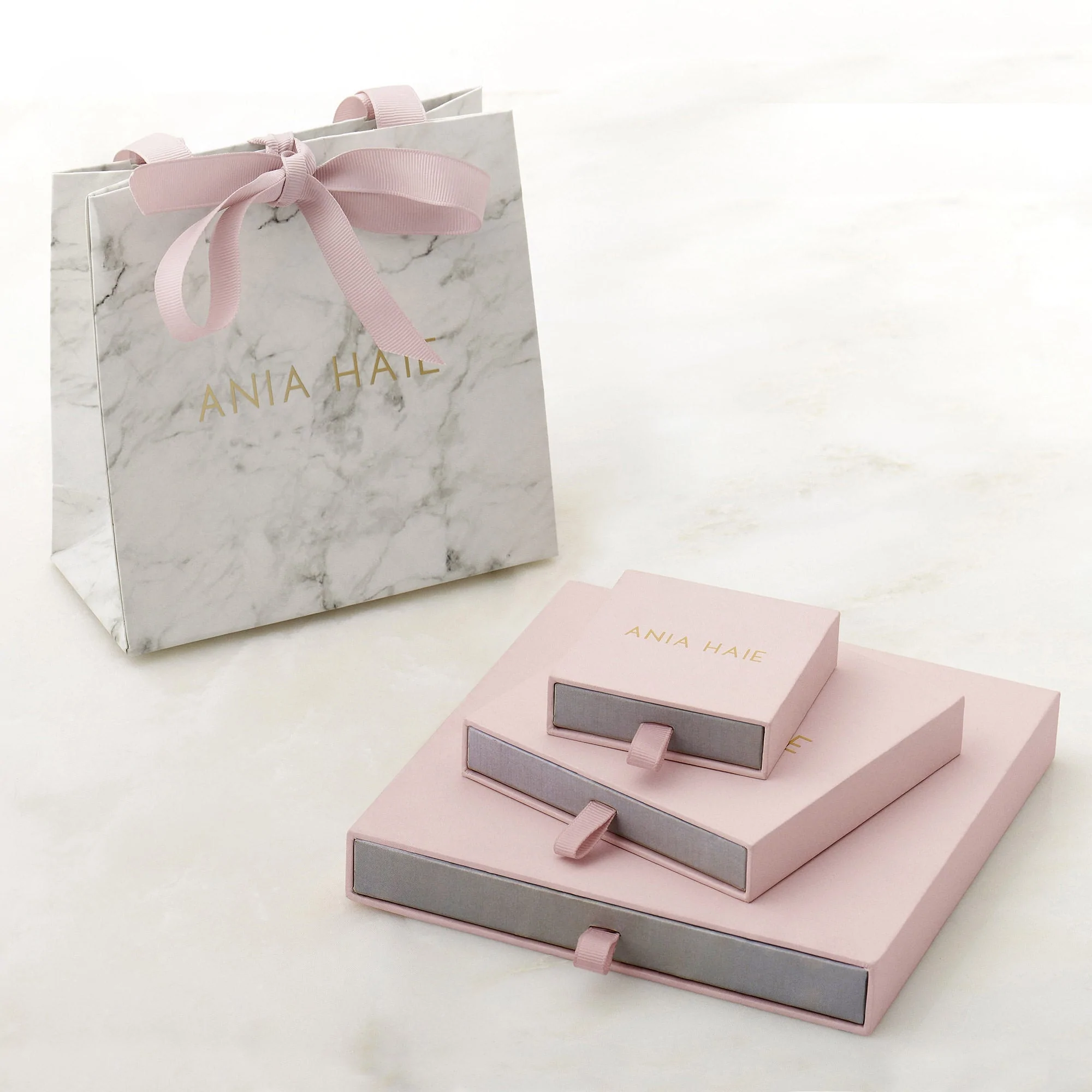 Ania Haie 14ct Gold White and Pink Sapphire Stud Earrings