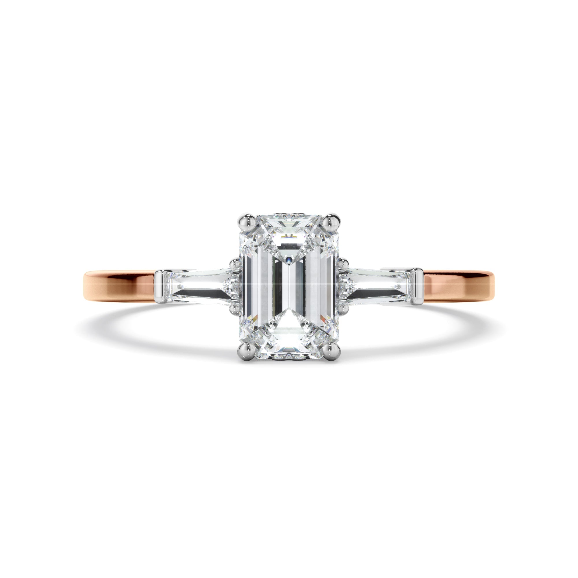 1.10ct Emerald Cut Lab Grown Diamond Ring
