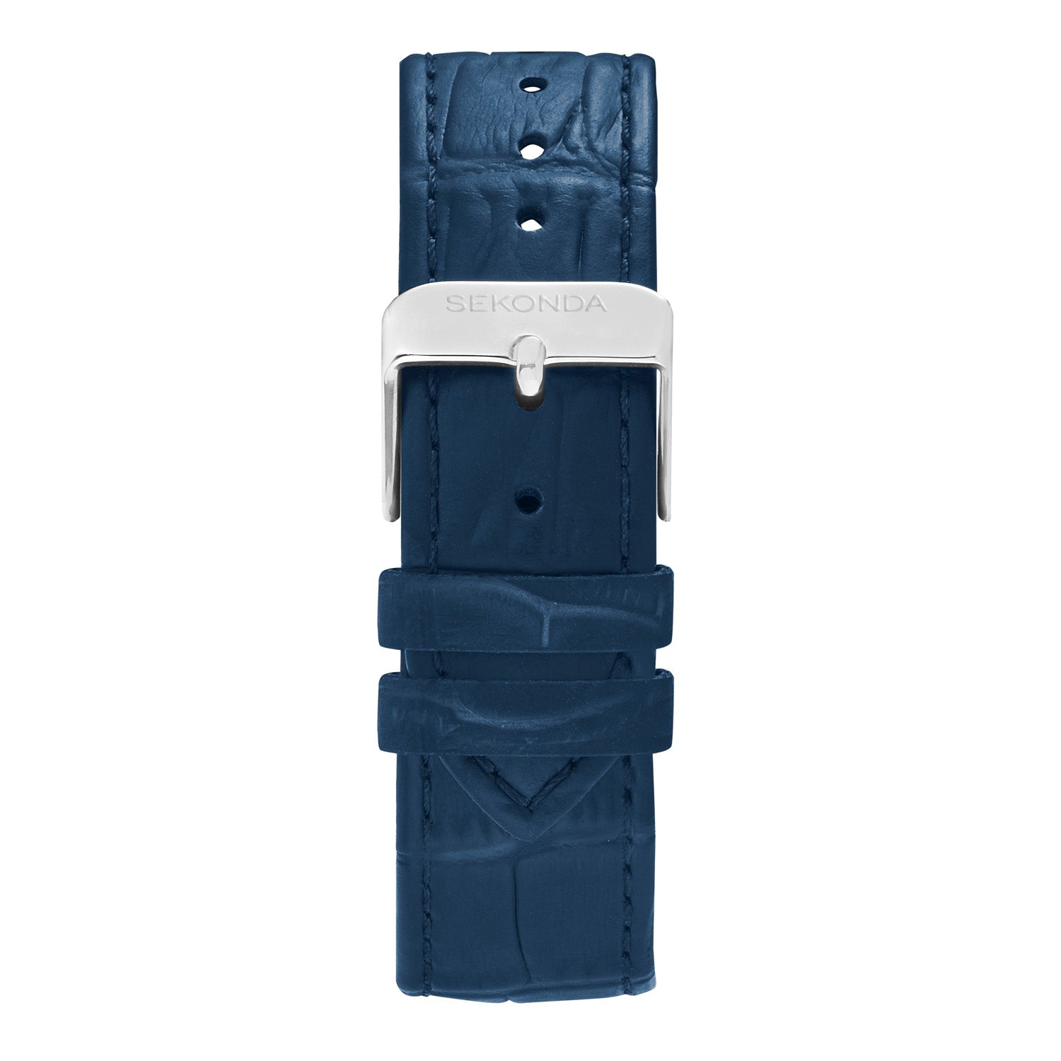 Sekonda Mens Clement Guilloche Dial Blue Leather 28x37mm Watch