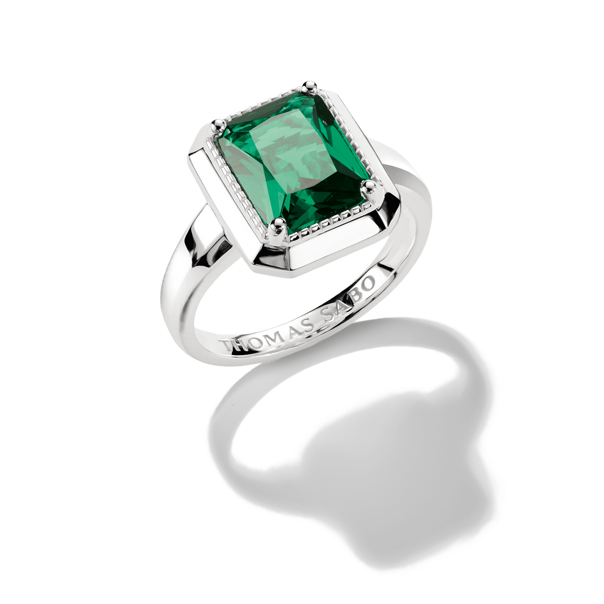 THOMAS SABO Ring with Green Zirconia Stone