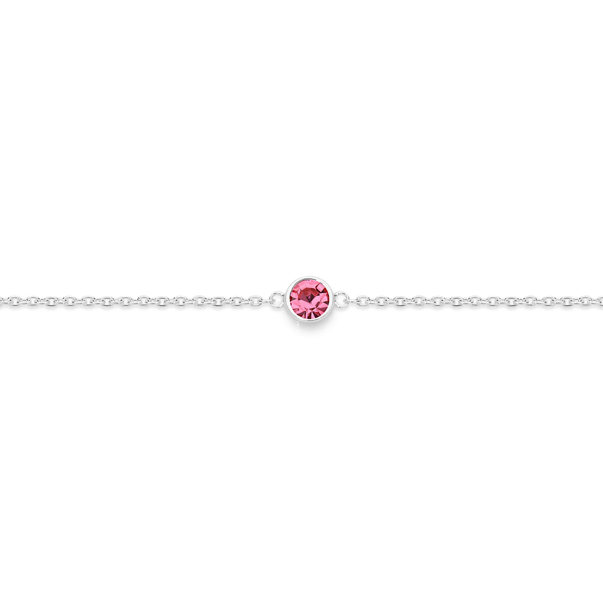 Silver OCTOBER Birthstone Bracelet