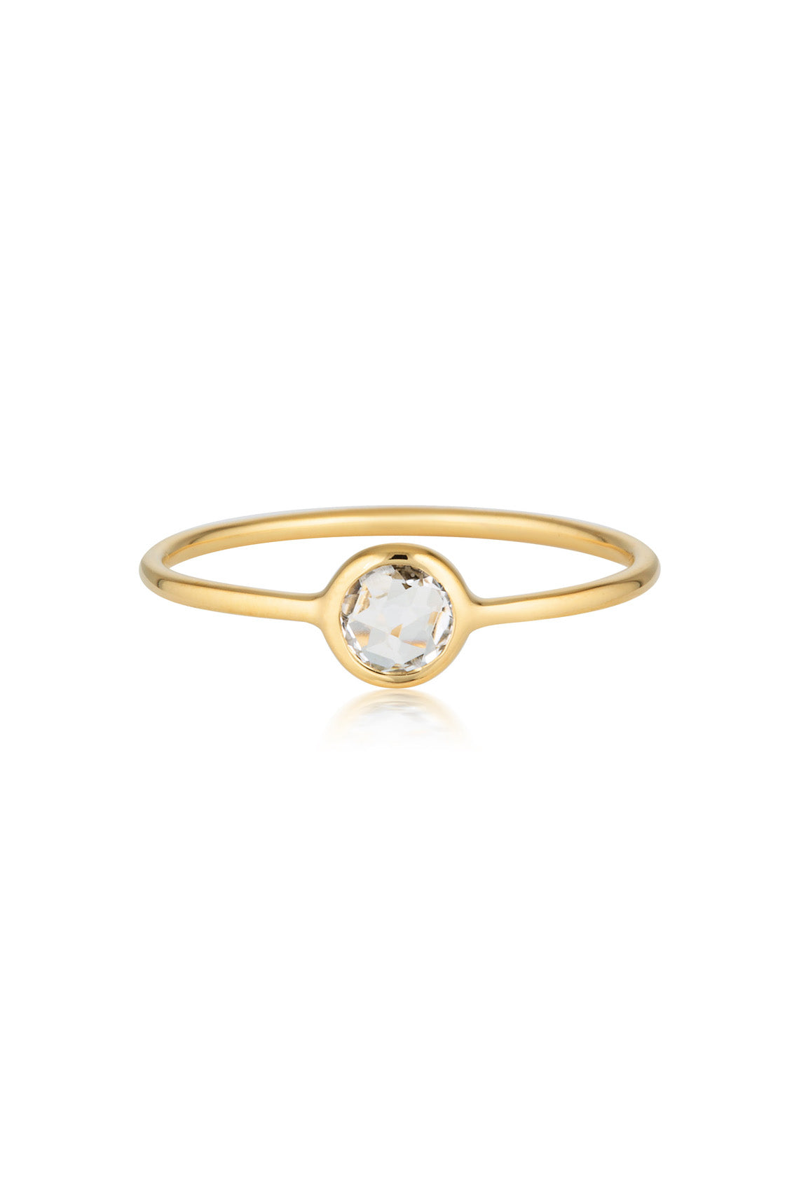 EOS WHITE TOPAZ GOLD RING