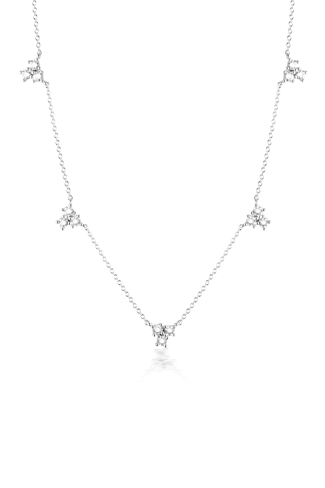GEORGINI THE LAYERED EDIT TROIS NECKLACE SILVER