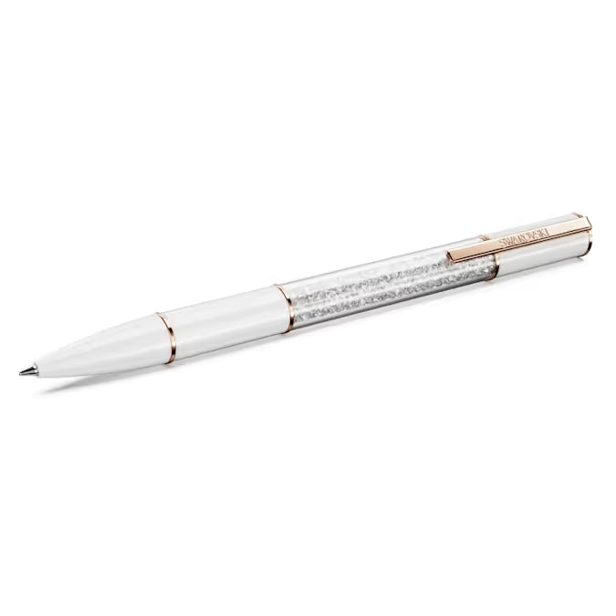 Swarovski Crystalline Lustre ballpoint pen White, Rose gold-tone plated