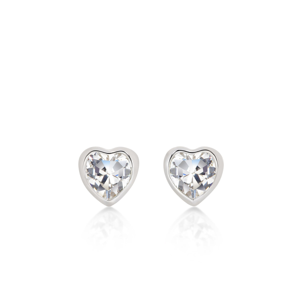 Silver APRIL Birthstone Studs