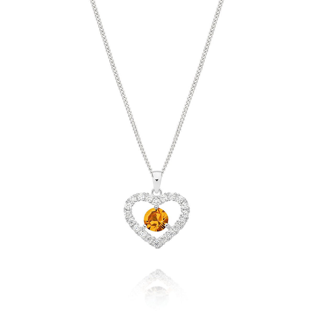 Silver NOVEMBER Birthstone Pendant