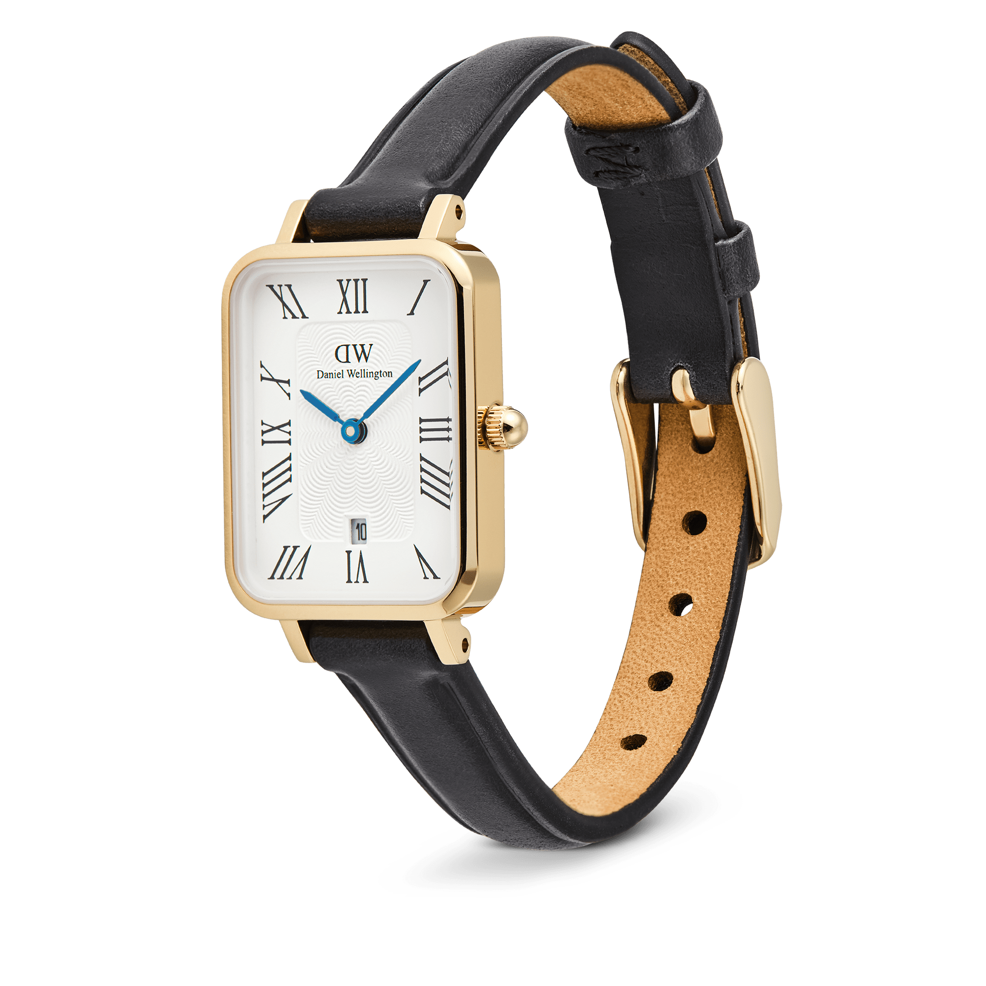 Daniel Wellington Quadro Roman Numerals Date Sheffield Gold