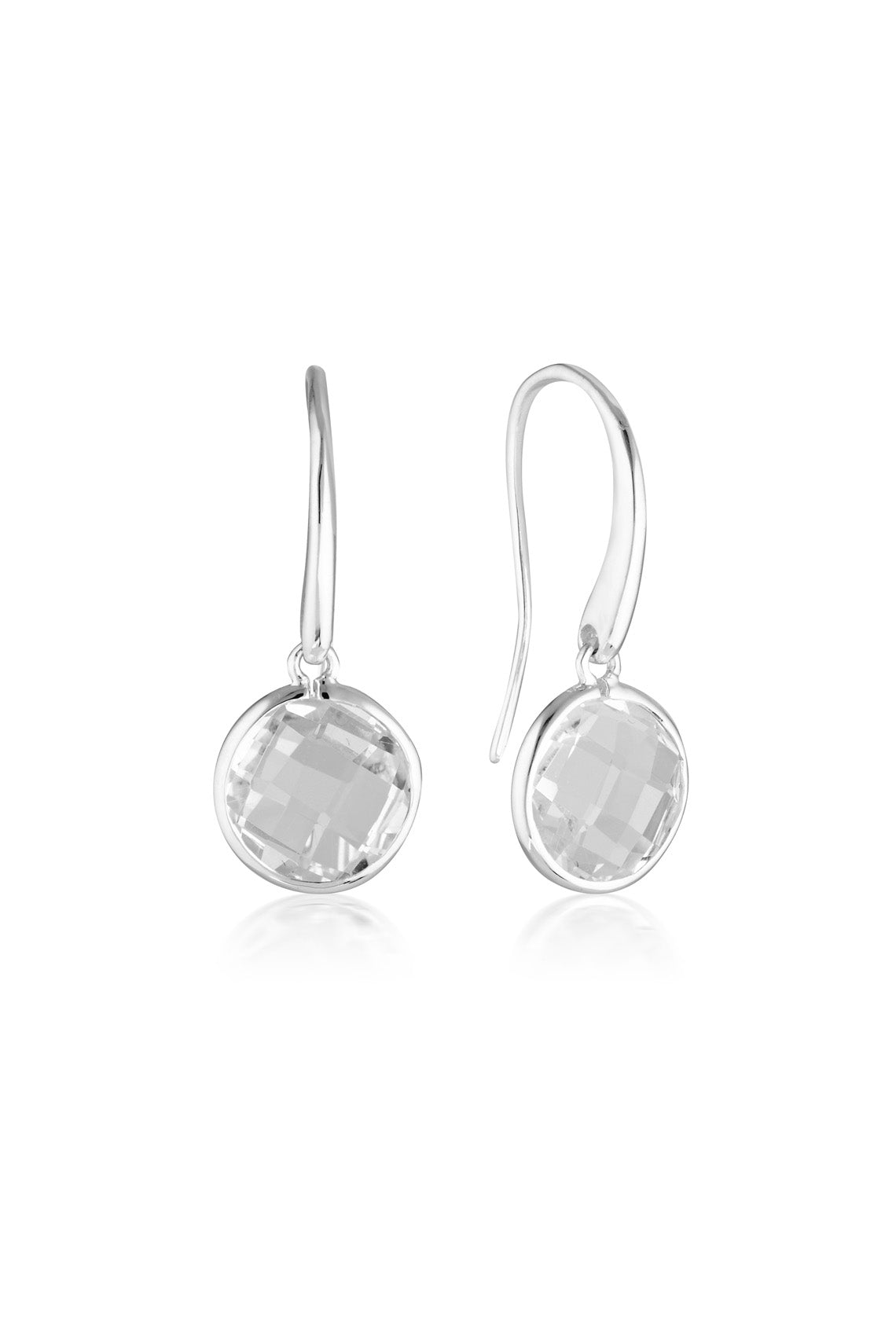 LUCENT HOOK EARRING LARGE SILVER