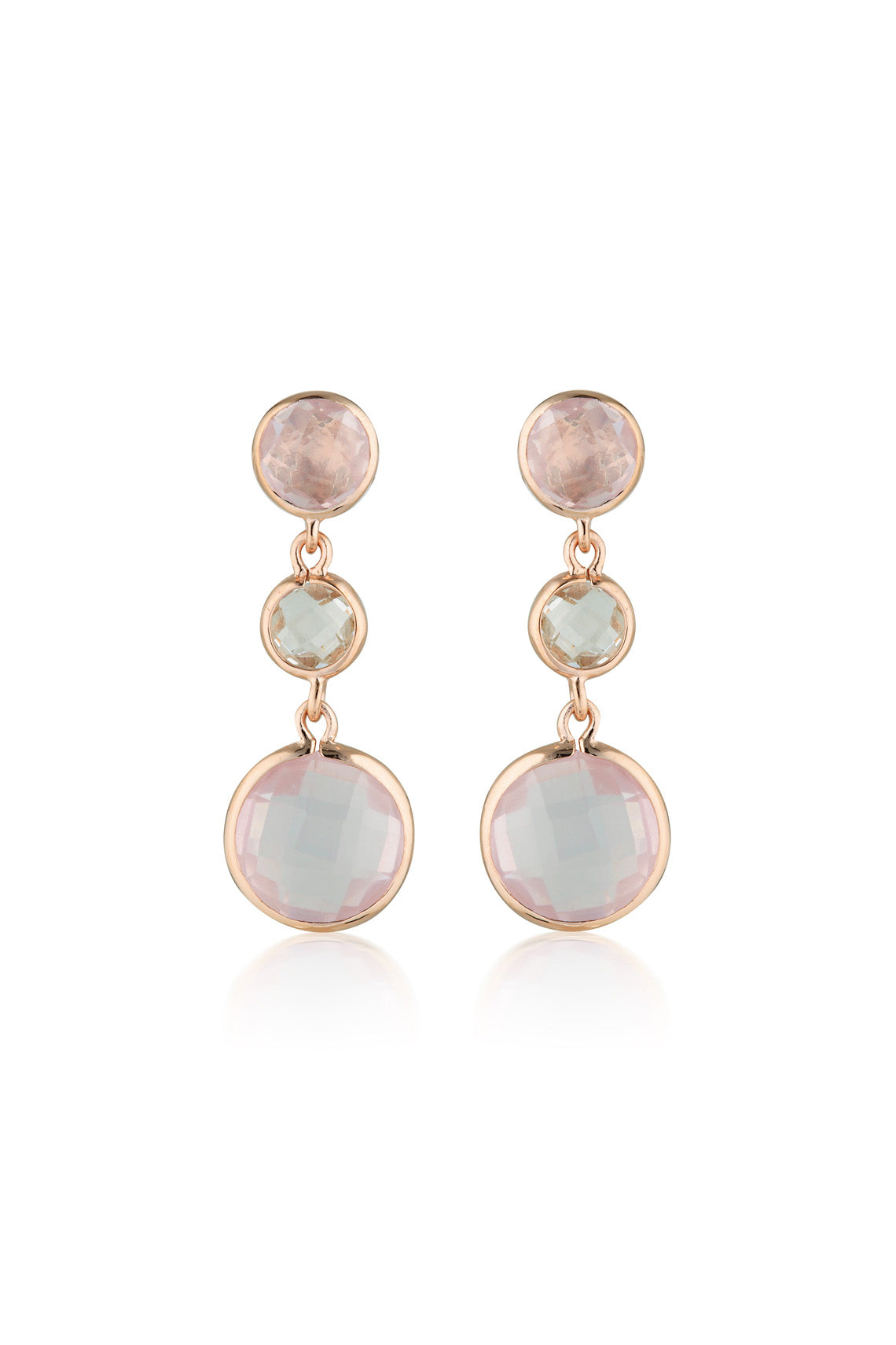 DIANTHA ROSE QUARTZ DROP EARRINGS