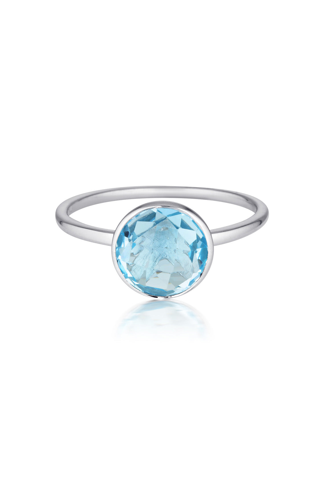 RODOS BLUE TOPAZ RING SILVER