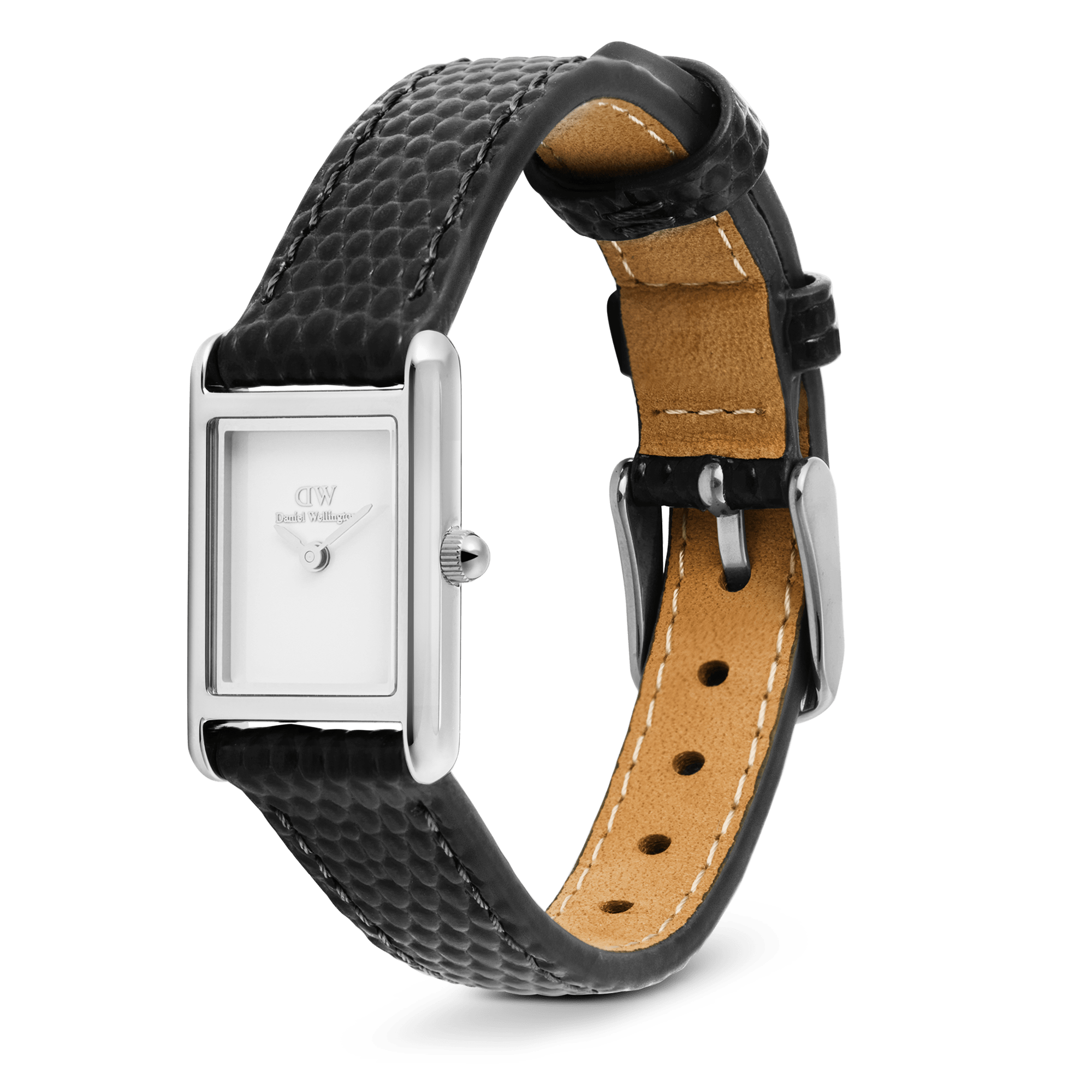 Daniel Wellington Bound Mini Black Lizard Silver