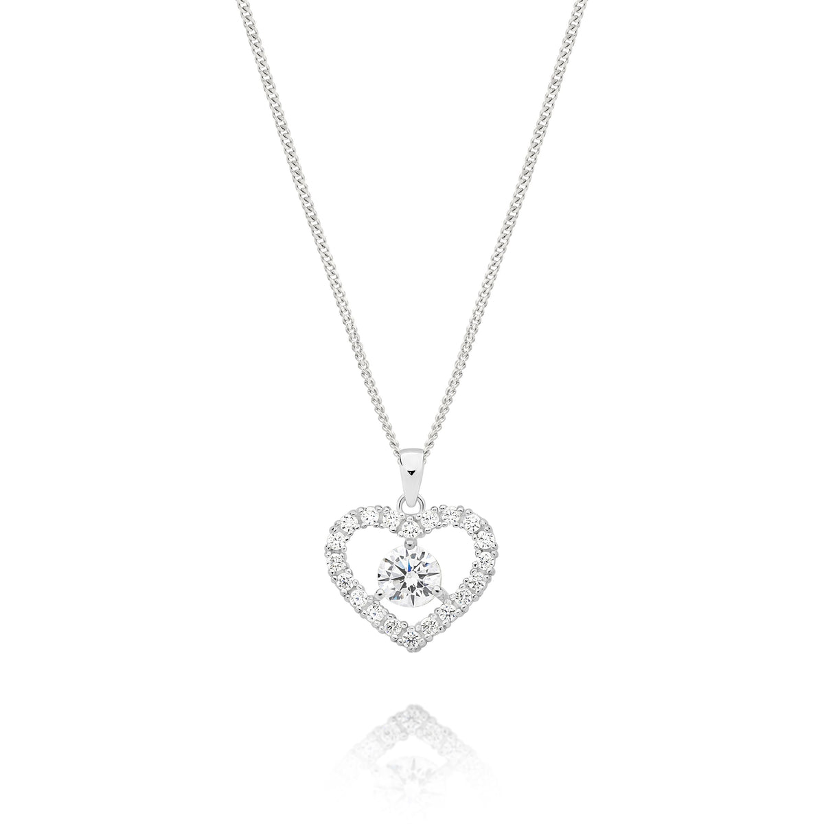 Silver APRIL Birthstone Pendant