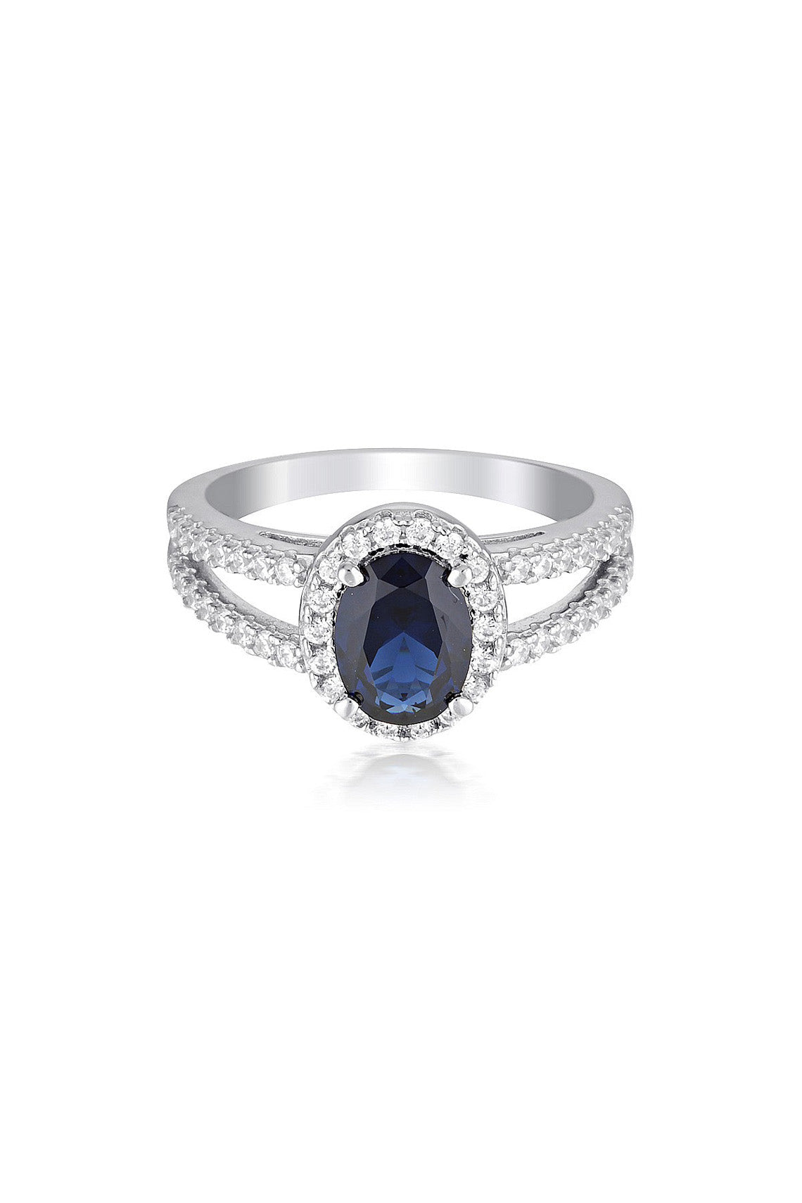 AURORA GLORY RING SILVER/ SAPPHIRE
