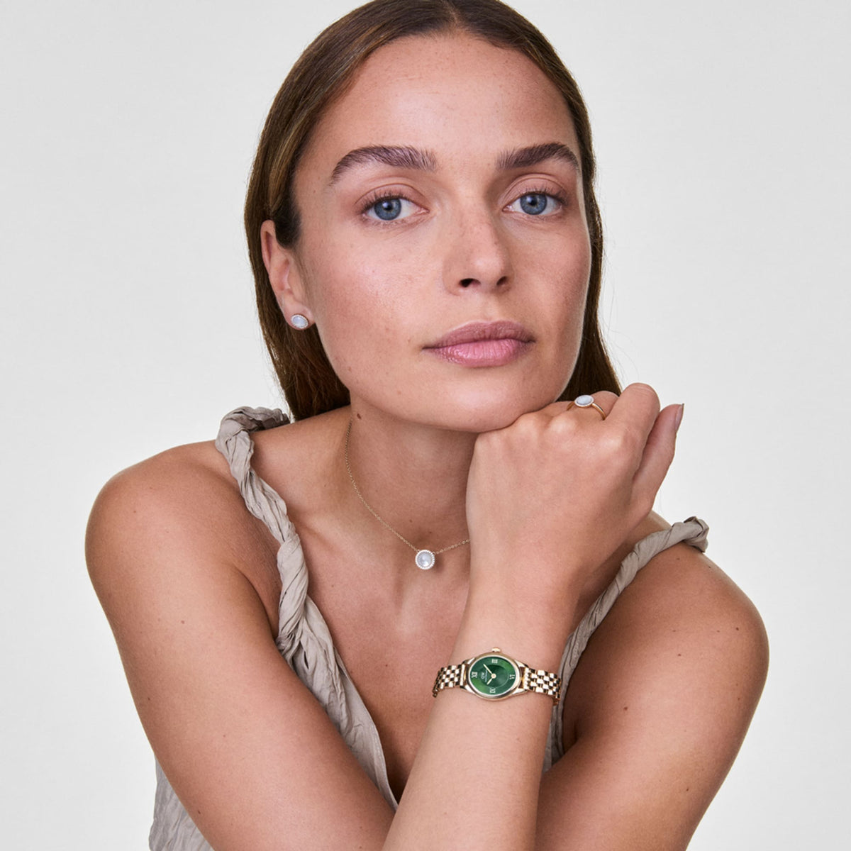 Daniel Wellington Ophelia Mini Emerald Gold Watch