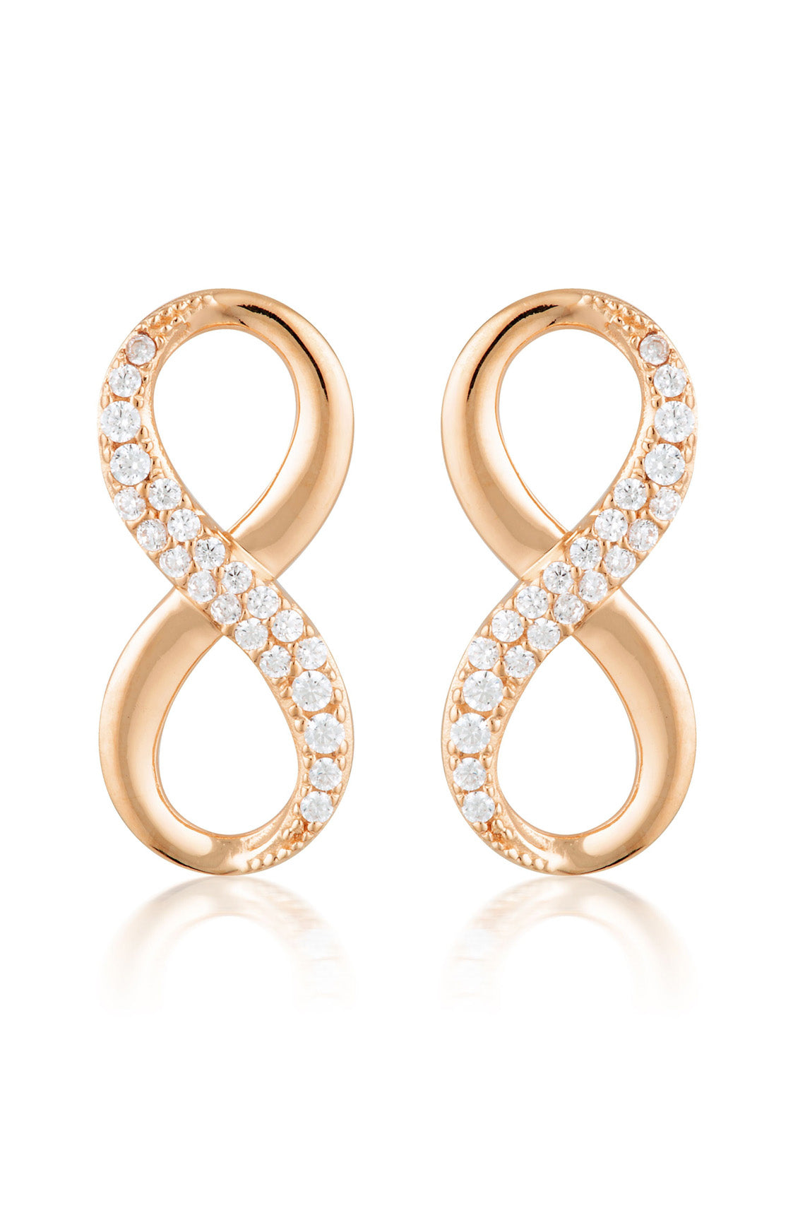 FOREVER INFINITY EARRINGS- ROSE GOLD
