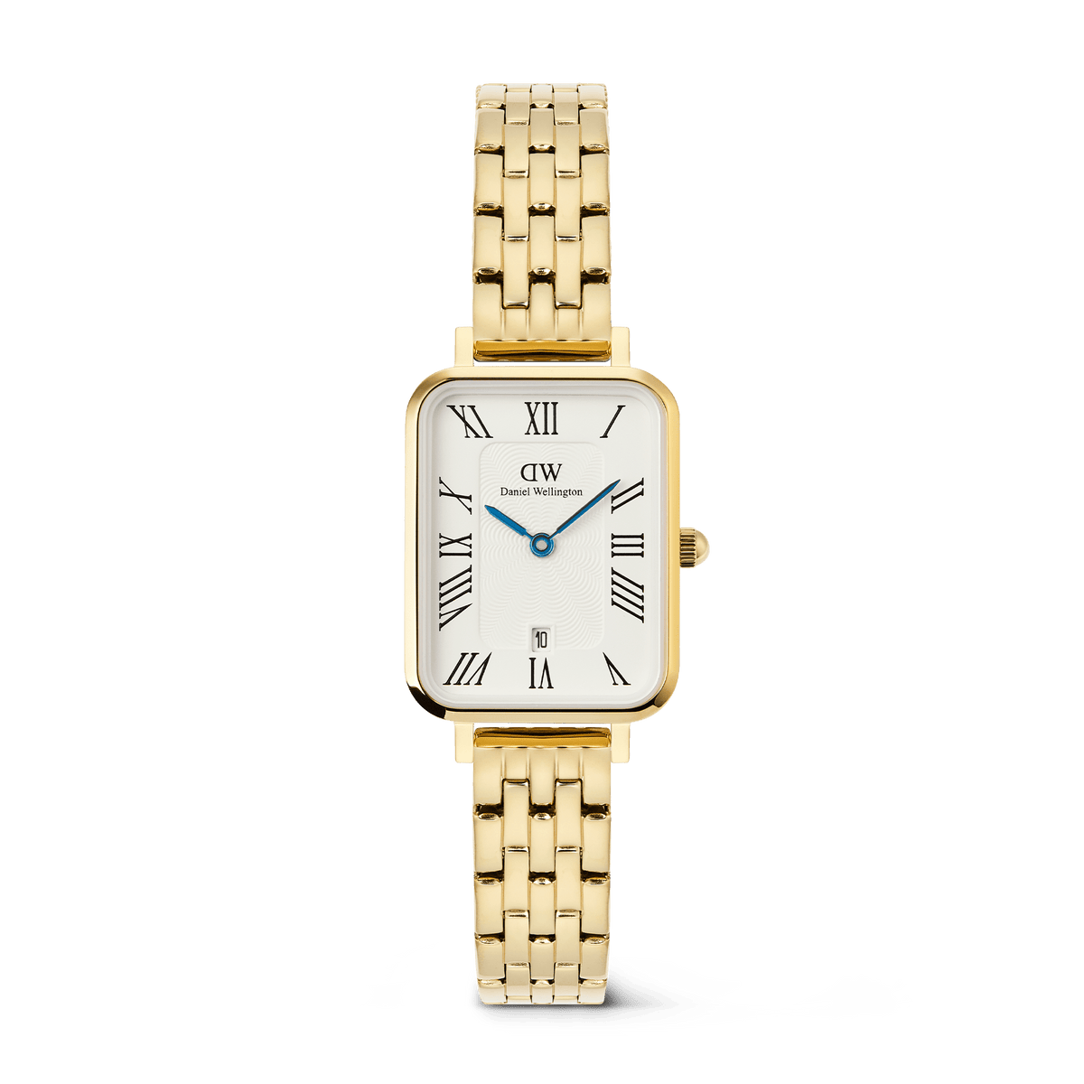 Daniel Wellington Quadro Roman Numerals Date 5-link Gold