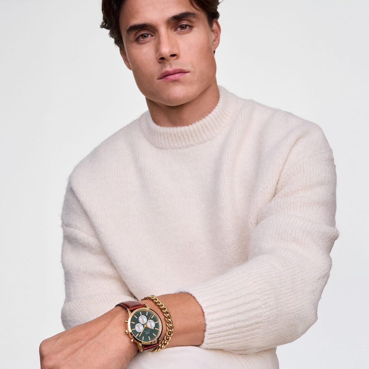 Daniel Wellington Iconic Chronograph St Mawes Emerald Panda Gold
